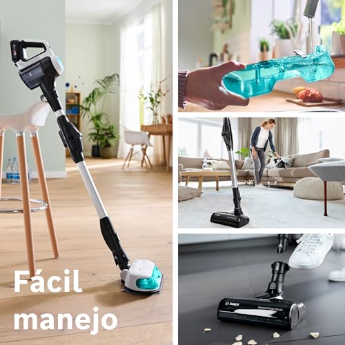 Bosch, aspirador sin cable 2en1, Unlimited 7 ProHygienic Aqua, cepillo 2en1 DynamicAqua, cepillo convencional, blanco, BCS71HYG2