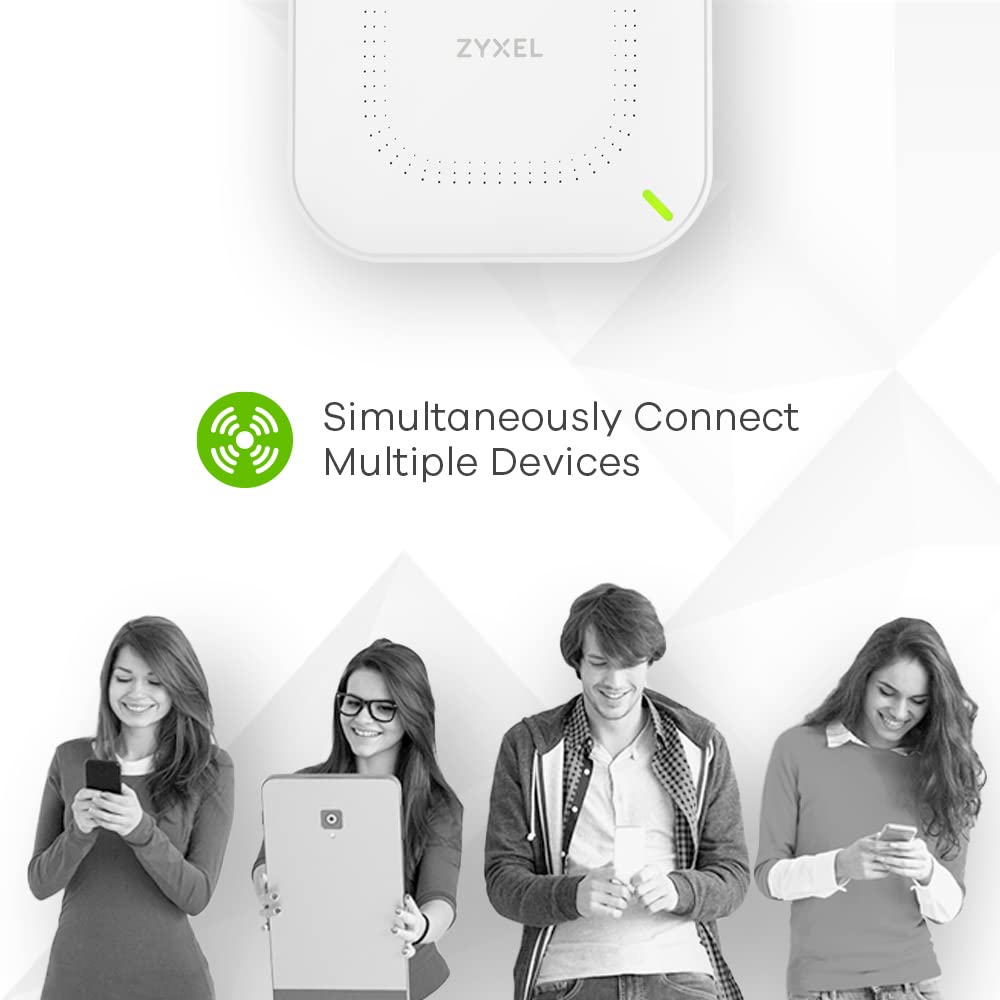 Zyxel Punto de Acceso PoE Multi-Gig WiFi 6 AX3000 para pequeñas Empresas | 2,5 G PoE Enlace Ascendente con Antena 3x3 + 2x2 MU-MIMO | NebulaFlex Cloud [NWA90AX Pro]