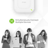 Zyxel Punto de Acceso PoE Multi-Gig WiFi 6 AX3000 para pequeñas Empresas | 2,5 G PoE Enlace Ascendente con Antena 3x3 + 2x2 MU-MIMO | NebulaFlex Cloud [NWA90AX Pro]