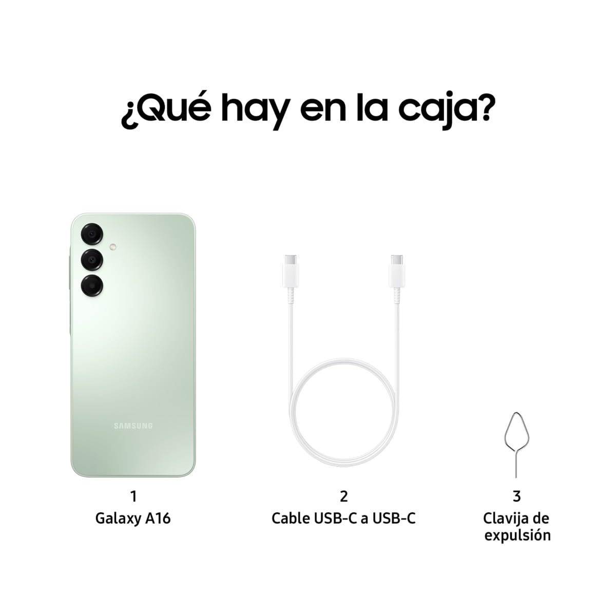 Samsung Galaxy A16 4G LTE, Teléfono Móvil Android, Pantalla 6,7" Super AMOLED, Múltiples Cámaras, Almacenamiento 128GB, Verde Claro (Versión Española), Garantía del Fabricante 3 Años + 1 Año Extra