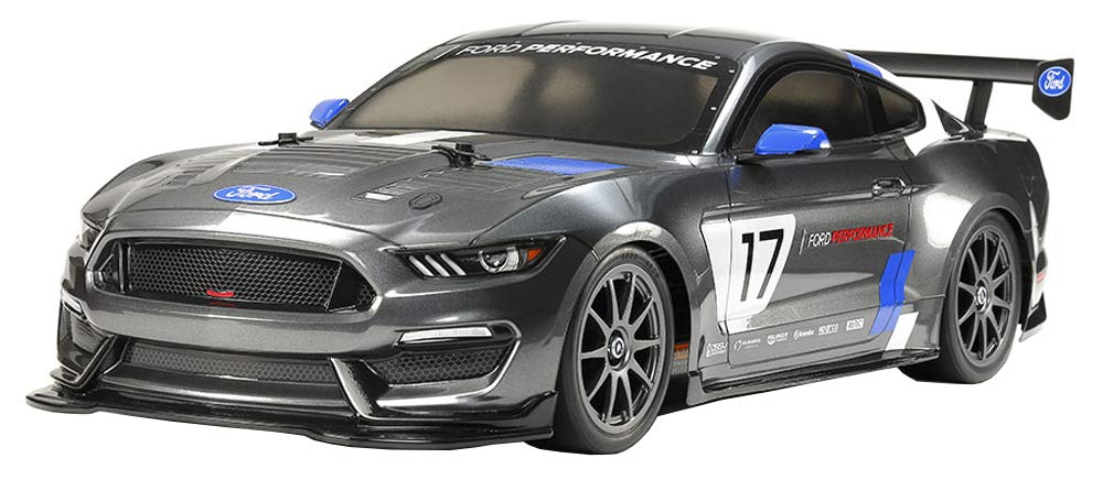 Tamiya 58664 1:10 RC Ford Mustang GT4 TT-02-coche/vehículo teledirigido, modelismo, Kit, Hobby, Tinkering, Modelo, Montaje, Color Grey