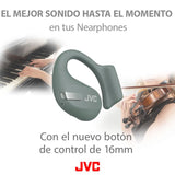 JVC Auriculares inalámbricos Deportivos 38h de Batería, Sonido, Oido Abierto, Resistentes al Agua IPX4, Doble Micro, Ideales para el Deporte, Cascos para Correr