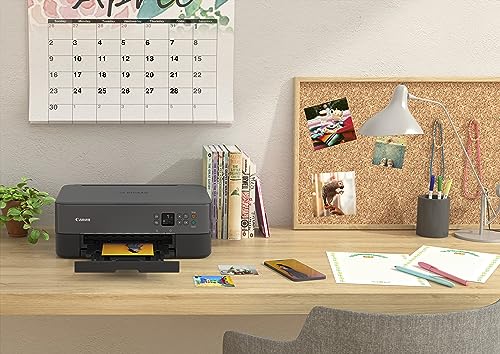 Canon Pixma TS5350i Impresora Multifunción 3 en 1, Sistema de Inyección de Tinta, Impresión, Escaneo y Copia, Wifi, Pixma Print Plant, Incluye 20 Hojas Papel Fotográfico 9 x 9, Bandeja Posterior,Negro