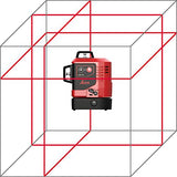 Leica Lino L6R: Nivel láser de línea de 3x360 grados con batería Li-Ion, cargador, adaptador magnético innovador y soporte para pared en una carcasa (láser rojo, alcance de trabajo: 25 m)