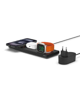 Belkin cargador MagSafe 3 en 1, certificación MFi, carga inalámbrica rápida portátil para serie de iPhone 16, 15, 14, 13, 12, Apple Watch Series 9, 8 y posteriores, AirPods 2 y AirPods Pro
