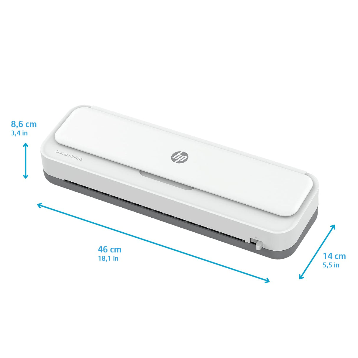HP OneLam 3161 - Laminadora A3, 75/80-125 micrones, incluye línea de corte, redondeador de esquinas y láminas de laminación