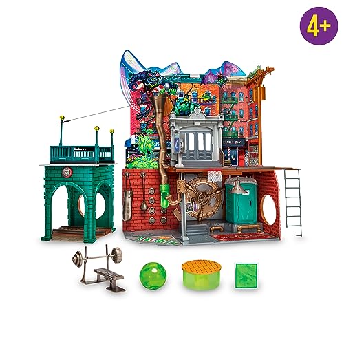 TORTUGAS NINJA Sewer Lair Playset, Juguete de la guarida en Las alcantarillas, Set como en la película, 20 características y 3 Niveles de Juego, 4 años, Famosa (TU802000)