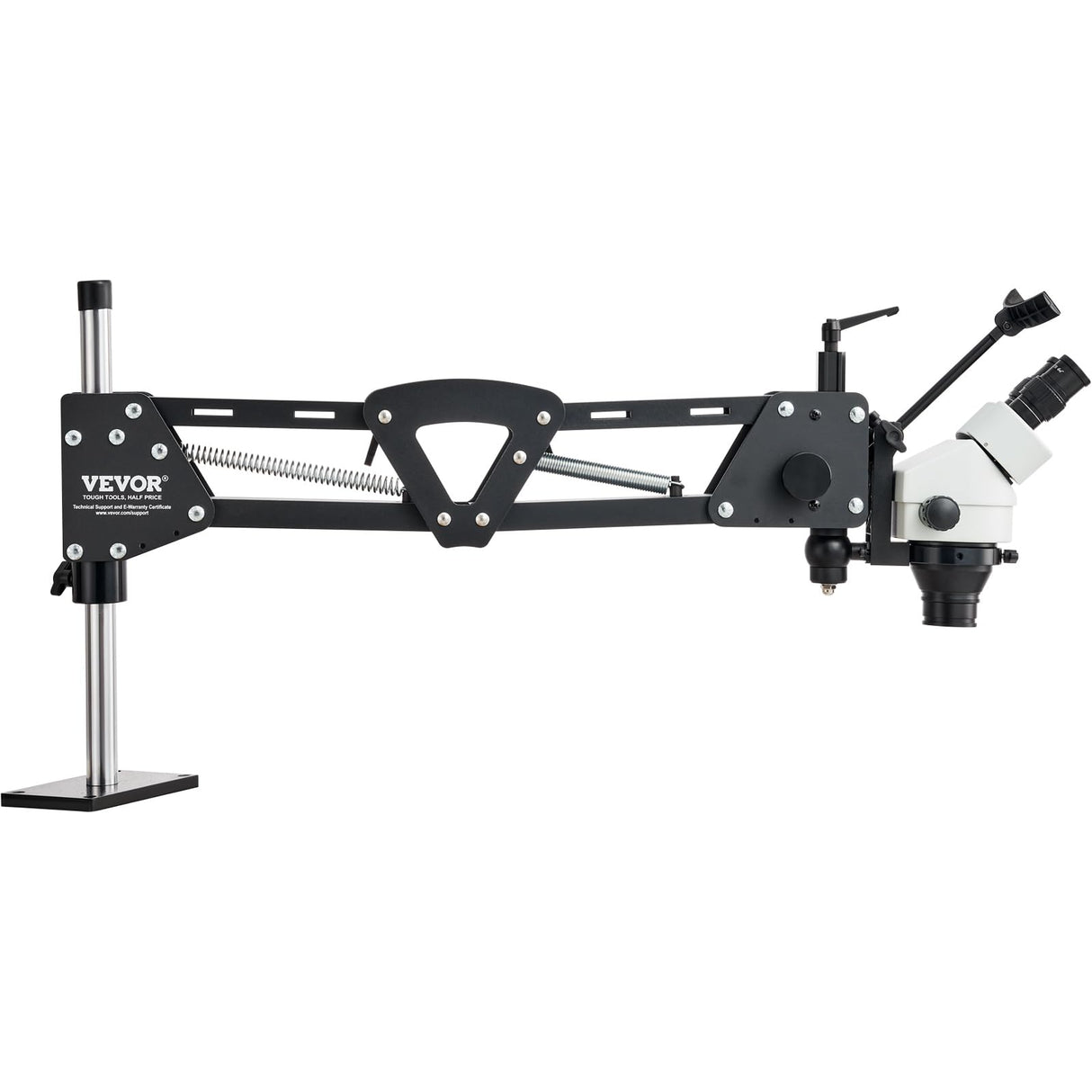 Microscopio multidireccional VEVOR con soporte de resorte, microscopio de joyería con aumento de 7X-45X, soporte para incrustaciones de microjoyas con luz LED de anillo USB integrada y tornillo de ban