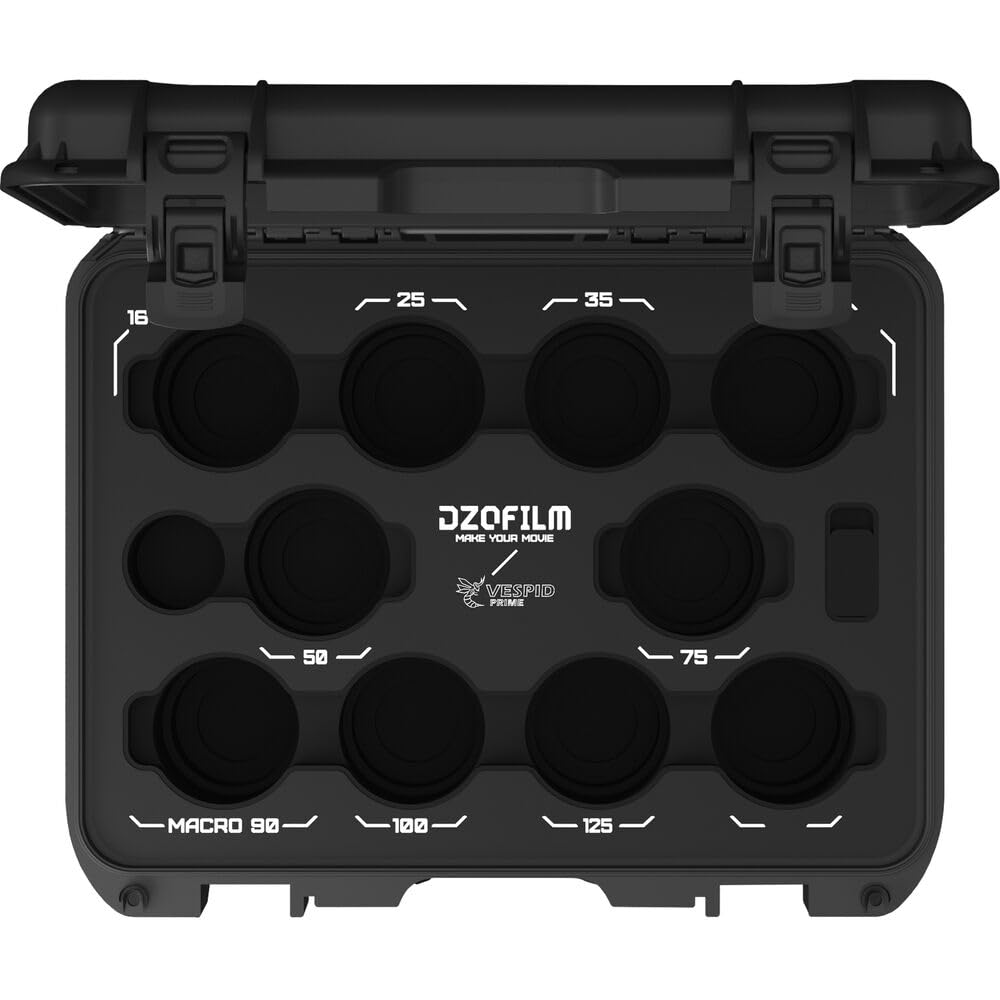 DZOFILM Estuche Duro para Vespid Prime 10 Lens Kit (16/21/25/35/40/50/75/100/125/Macro 90)