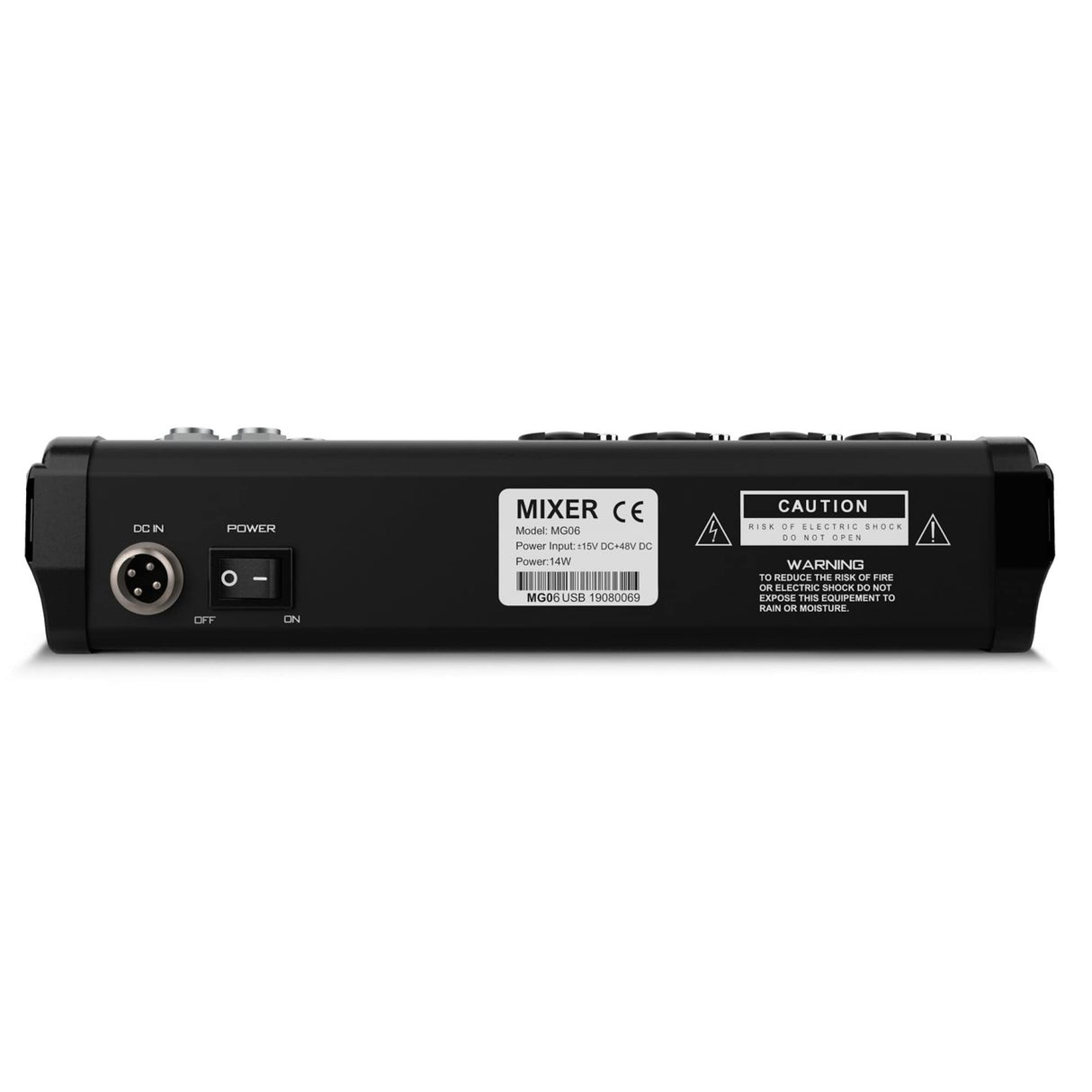Audibax MG06 USB Mesa Mezclas 6 Canales con Bluetooth, MP3,USB Rec y Efectos