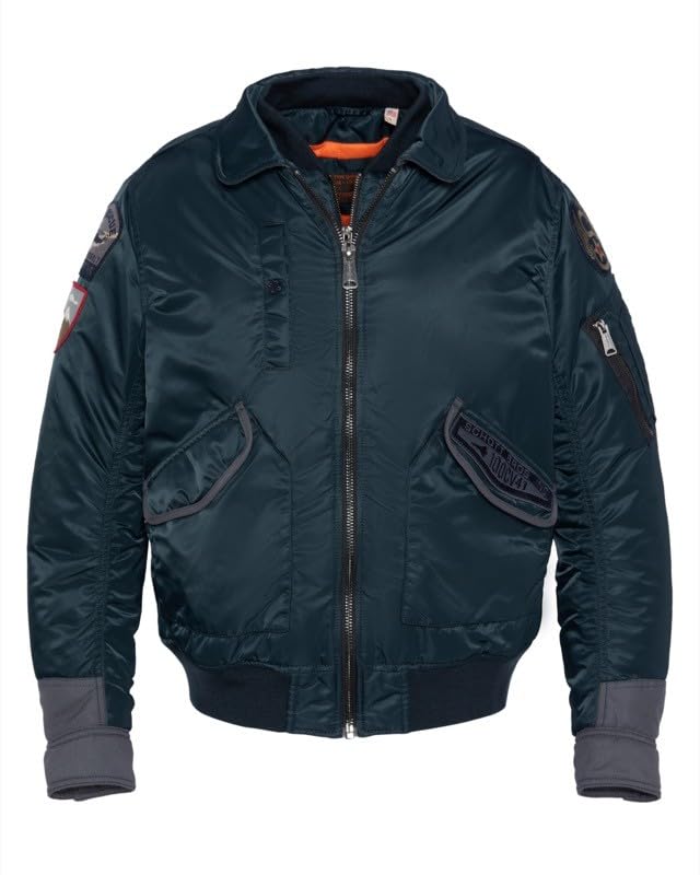 Schott NYC 210 vintrs Chaqueta, Azul Marino, L para Hombre