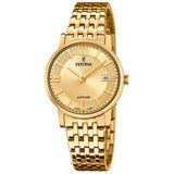 Festina Montre pour Femme F20021/2 Swiss Made Boîtier en Acier Inoxydable Doré Bracelet en Acier Inoxydable Doré