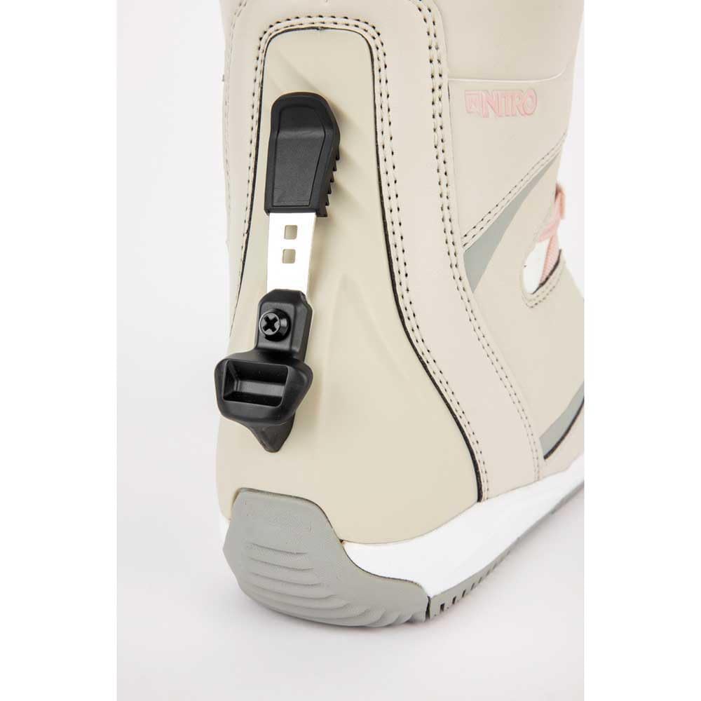 Nitro Cave TLS Step On All Mountain Freestyle Freeride Sistema de Cordones rápidos Barco de Snowboard, Mujeres, Arena Rosa, 24,5