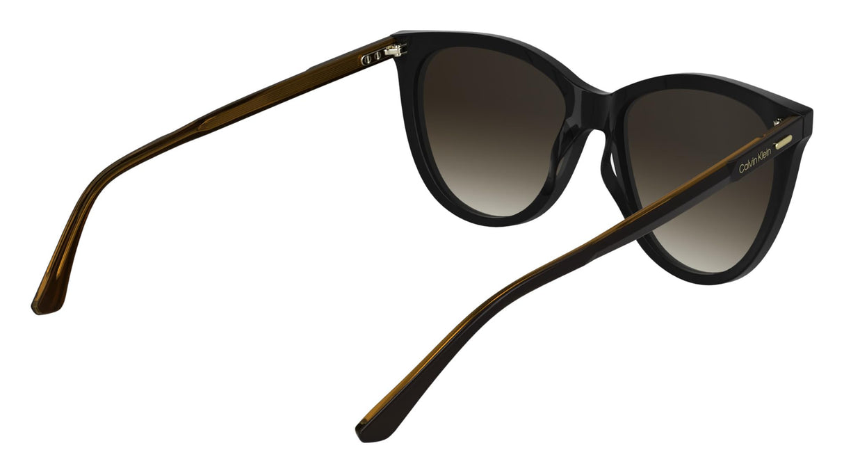 Calvin Klein Women's Sunglasses CK25508S - Black with Gradient Brown Lens