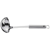 WMF Profi Plus - Juego de Cocina 6 piezas, Estante para Colgar con 5 Ayudantes, Cucharón, Espumadera, Cuchara para salsa, Espátula, Tenedor para carne, Acero Inoxidable Pulido
