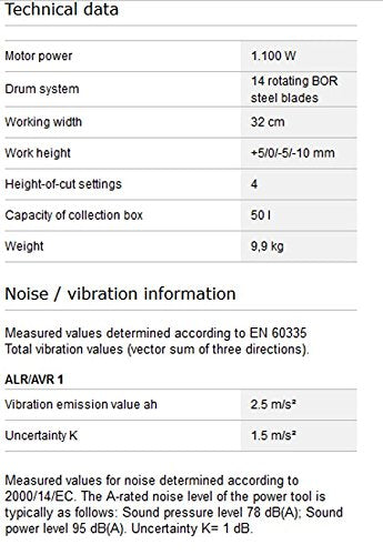 Bosch 060088A170 - Avr 1100 escarificador lawnraker