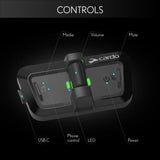 Sistema de comunicación para Casco PACKTALK Outdoor, Ideal para esquí, Snowboard y Ciclismo (Negro, Paquete de Cuatro)