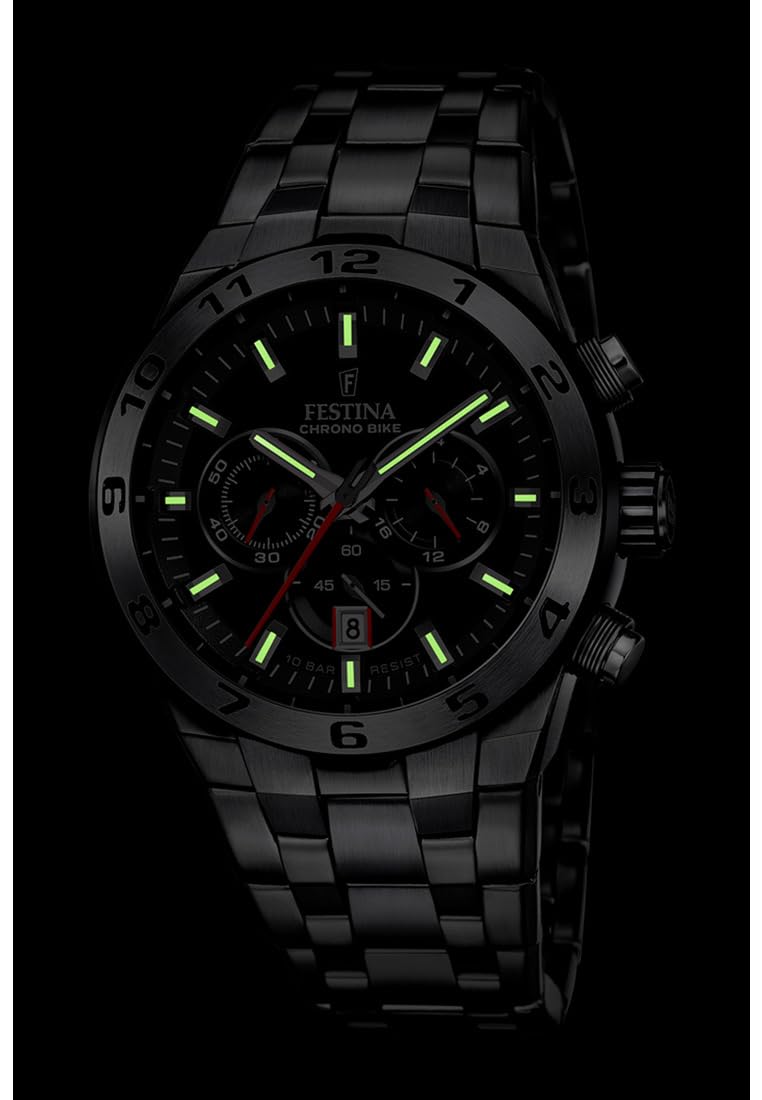Festina Reloj Hombre F20670/6 Chrono Bike Caja de Acero Inoxidable 316l Plateado Correa de Acero Inoxidable 316l Plateado