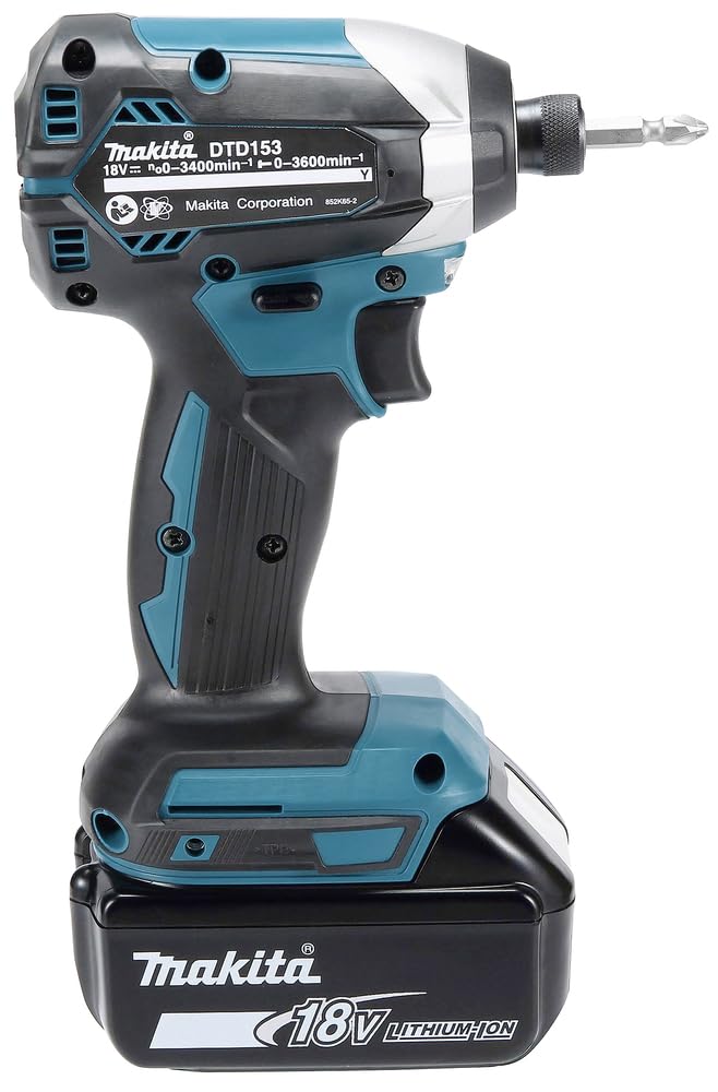 Makita DTD153RTJ Llave de Impacto Batería 18V BRUSHLESS 2x5.0Ah 170Nm 1/4"