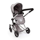 Bayer Design 18410Aa, Cochecito de Muñecas, Carro Neo Vario, Combolsa, Convertible, Plegable, Ajustable, Gris Comcorona, Color