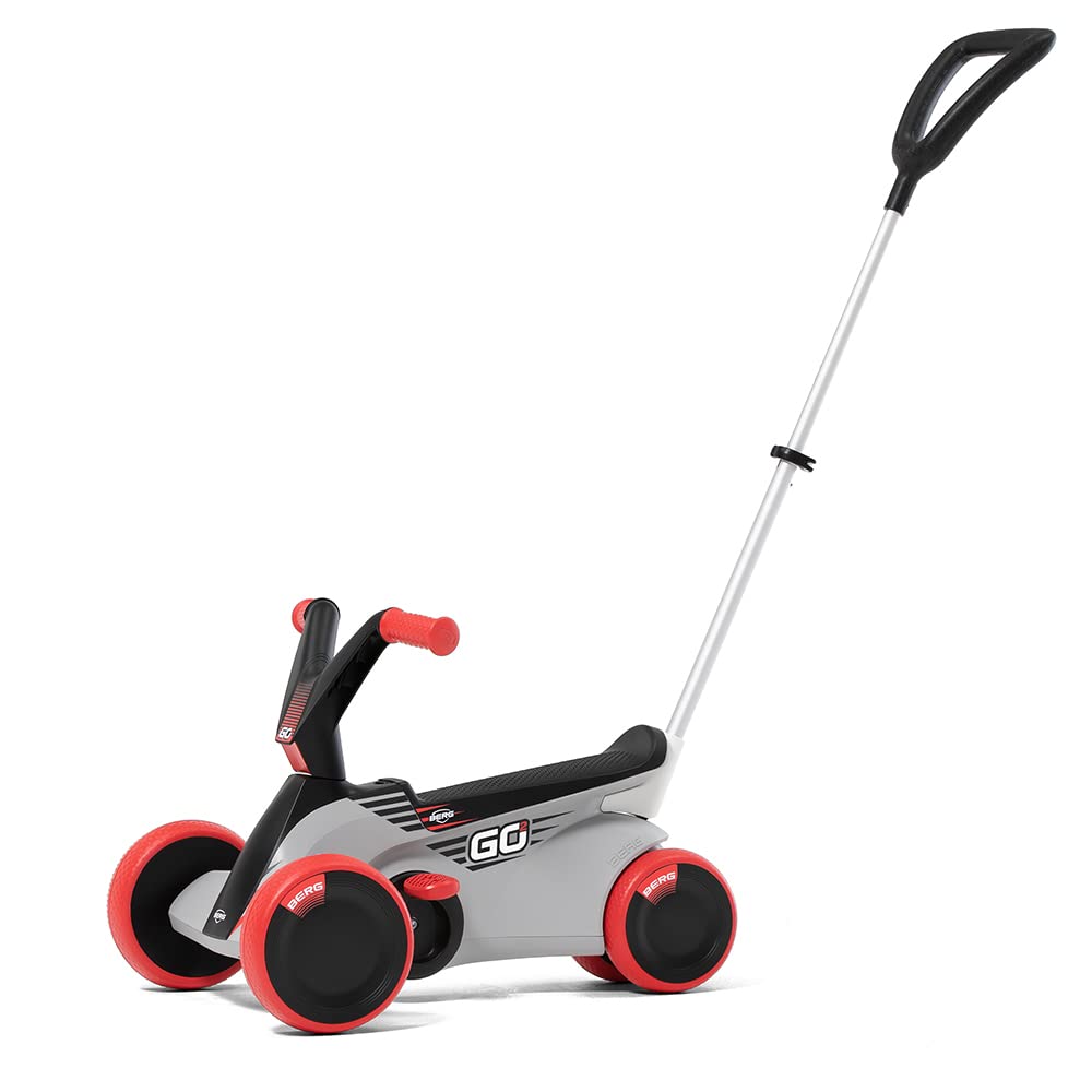Berg GO² - Coche Antideslizante 2 en 1, tobogán y Rueda para niños, con Pedales Plegables, Juguete para niños a Partir de 10 Meses (SparX Rojo)