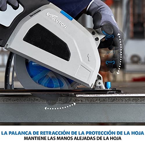 Evolution Sierra tronzadora industrial para acero de 210 mm S210CCS de Evolution: acabado que se puede trabajar al instante, sin calor, rebabas ni chispas. Incluye hoja para acero dulce