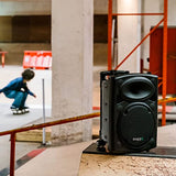 Ibiza - PORT12VHF-BT - Altavoz portátil 12"/700W MAX con 2 micrófonos (VHF), mando a distancia y funda protectora - Bluetooth, USB, SD - Autonomía de 5 a 7h - Speaker Box
