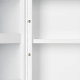 Relaxdays Armario Botiquín de Acero con Cerradura, 11 Compartimentos, 53x53x21,5cm, 2 Puertas, Primeros Auxilios, Blanco, 53 x 53 x 21.5 cm