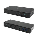 I-Tec USB-C Docking Station Quattro para 4 Pantallas con Alimentación de 85W - 2X DisplayPort, 2X HDMI, 1x GLAN, 5X USB 3.0, 1x USB-C, 2X 3,5mm para Audio y Micrófono