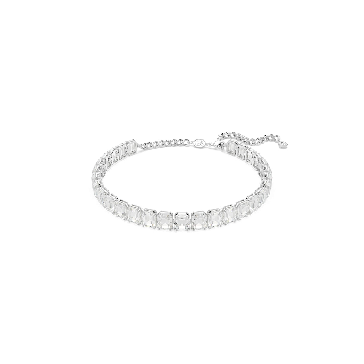 Swarovski Gargantilla Millenia, Talla octogonal, Blanca, Baño de rodio