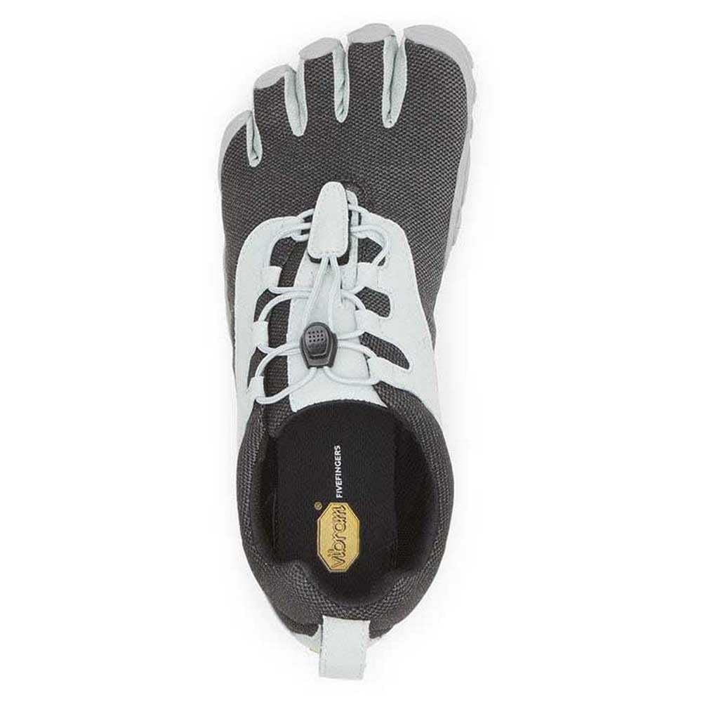 Vibram FiveFingers V-Run Retro, Zapatillas Hombre, Negro y Gris, 43 EU Estrecho