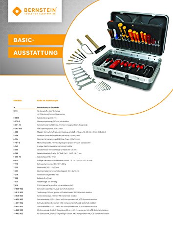 Bernstein Werkzeug GmbH Maletín de servicio Performance con kit de herramientas para electricista, 48 piezas, 5000 BAS