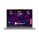 Lenovo IdeaPad Pro 5 Gen 9 - Ordenador Portátil con IA 16" 2.5K (Intel Core Ultra 9 185H, 32 GB RAM, 1TB SSD, Gráficos Intel ARC, Wi-Fi 6E, Windows 11 Home) Teclado QWERTY Español – Gris