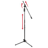 Gator Frameworks Soporte de micrófono con trípode Deluxe con embrague de altura ajustable y pértiga simple (GFW-MIC-2110)
