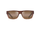 Maui Jim Keahi Gafas, Brown Stripe, 56-16-145 Unisex Adulto