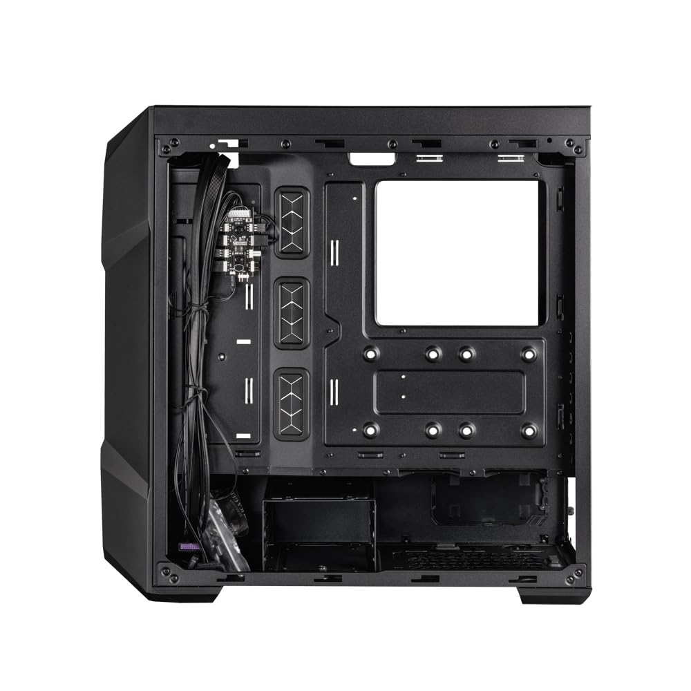 Cooler Master MasterBox TD500 Mesh V2 – Caja PC Mid-Tower E-ATX, Malla Poligonal, 3x120mm Ventiladores ARGB Preinstalados, Panel Superior Extraíble, Panel Lateral Vidrio Templado, USB C 10Gbps, Negro