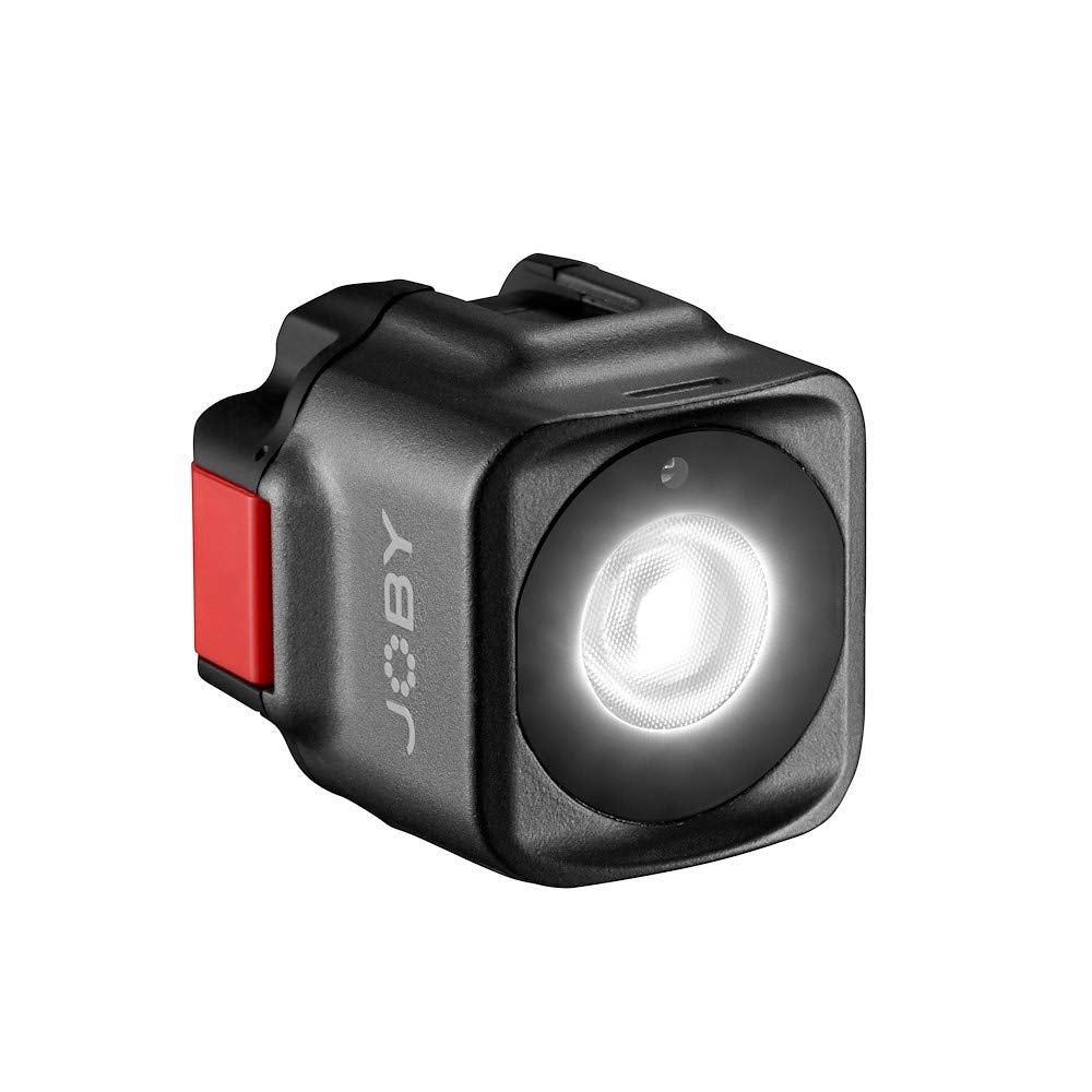 JOBY Beamo LED Light for Smartphone and Mirrorless Camera - Compact, Wireless Charging, Bluetooth, Waterproof, for Vlogging, Photo and Video Content Creation, JB01579-BWW