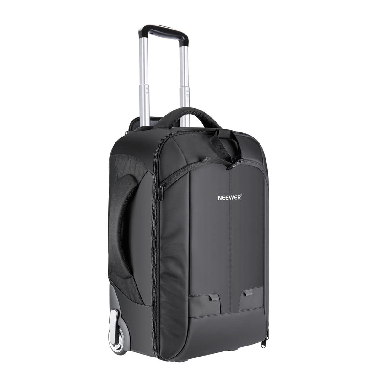 Neewer 2 en 1 Mochila corredera para cámara Estilo Maleta Convertible con Doble asa a Prueba de Golpes con Compartimentos Acolchados extraíbles para cámaras SLR/DSLR Trípodes Lentes (Negro/Rojo)