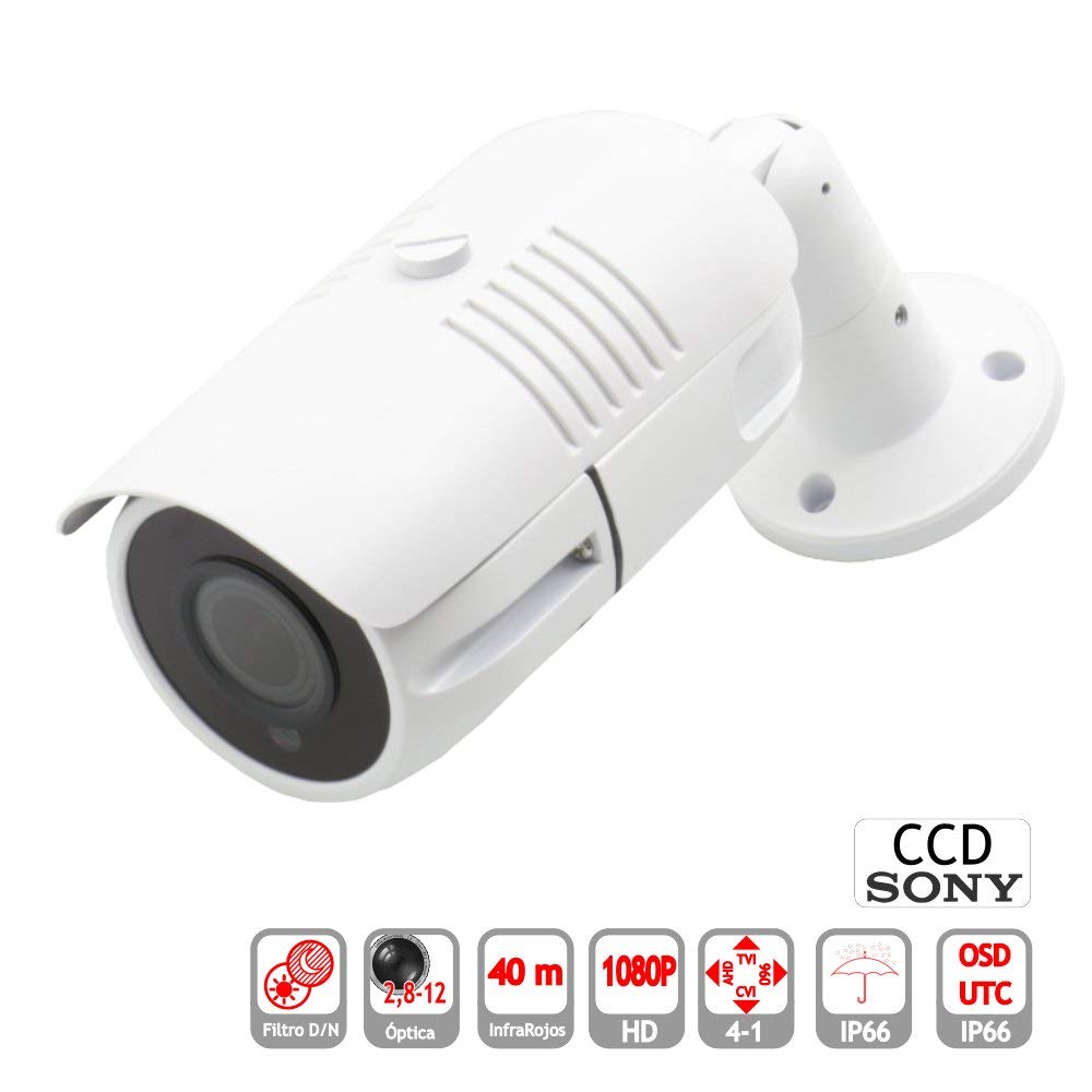Kit De Videovigilancia CCTV 4-1 De 4 Cámaras 1080P con Disco Duro De 1TB XVR 5-1 + Accesorios para La Conexión