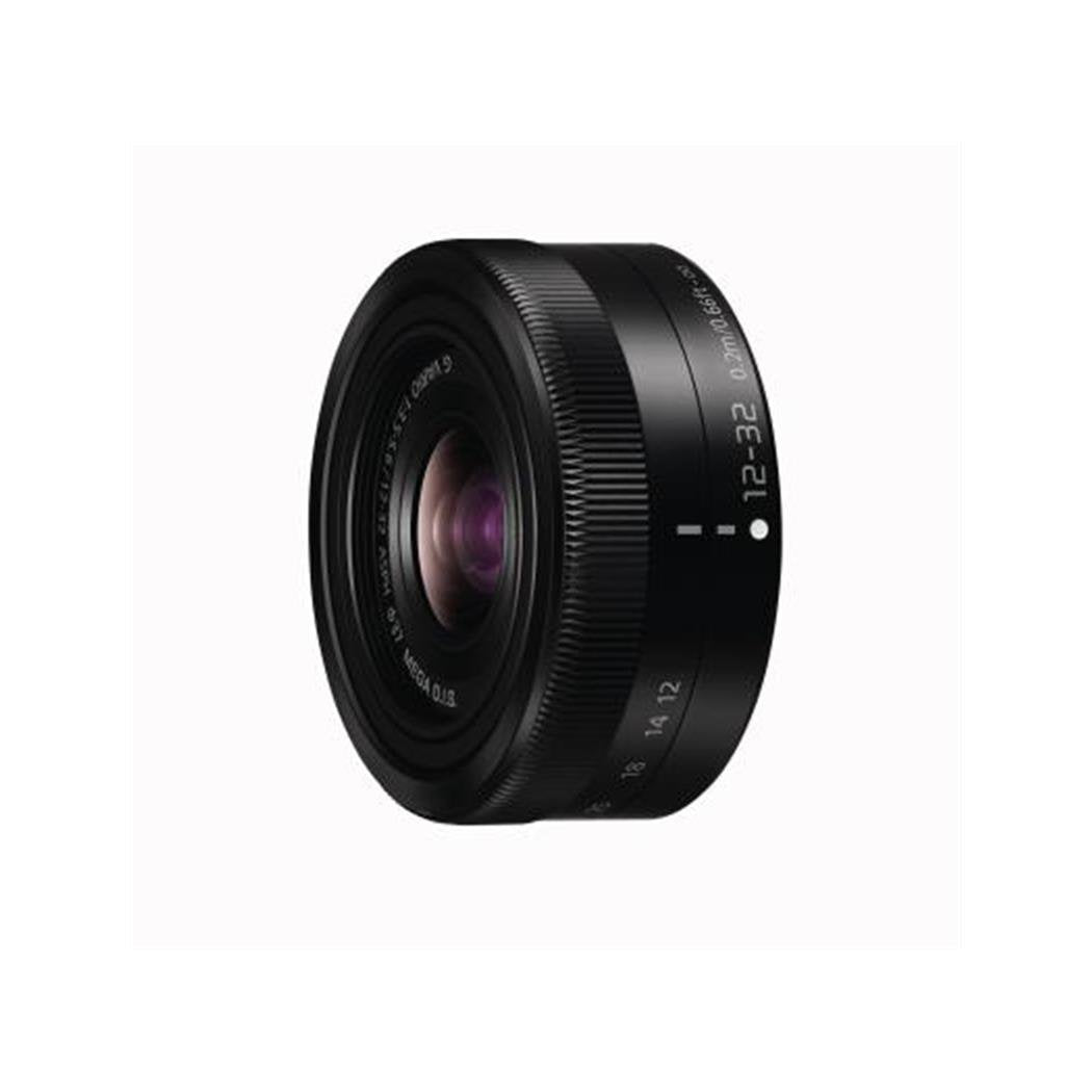 Panasonic LUMIX H-FS12032 - Objetivo Zoom estándar para cámaras de montura M4/3 (Focal 12-32 mm, F3.5-F5.6, tamaño filtro 37 mm, MEGA O.I.S), negro