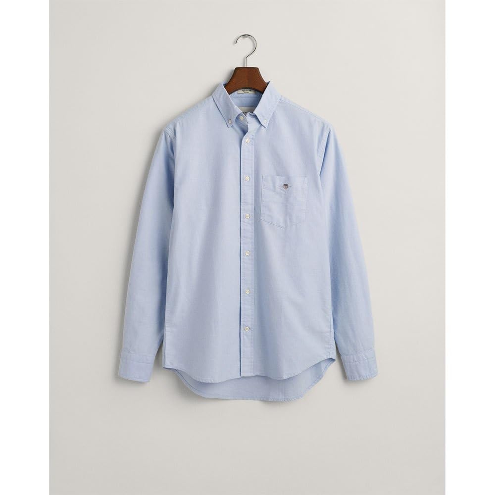 GANT Reg Oxford Shirt Camisa, Light Blue, XL para Hombre