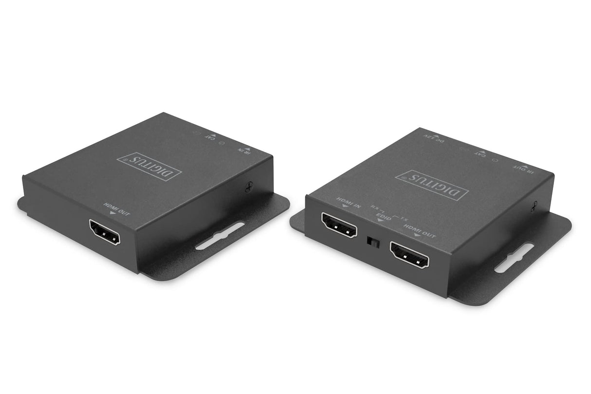 DIGITUS DS-55519 Extensor HDMI – UHD 4K 30 Hz – 40 m a través de cable LAN – Set: emisor y receptor – Loop-Out, infrarrojos IR – HDMI 1.4 y HDCP 1.4