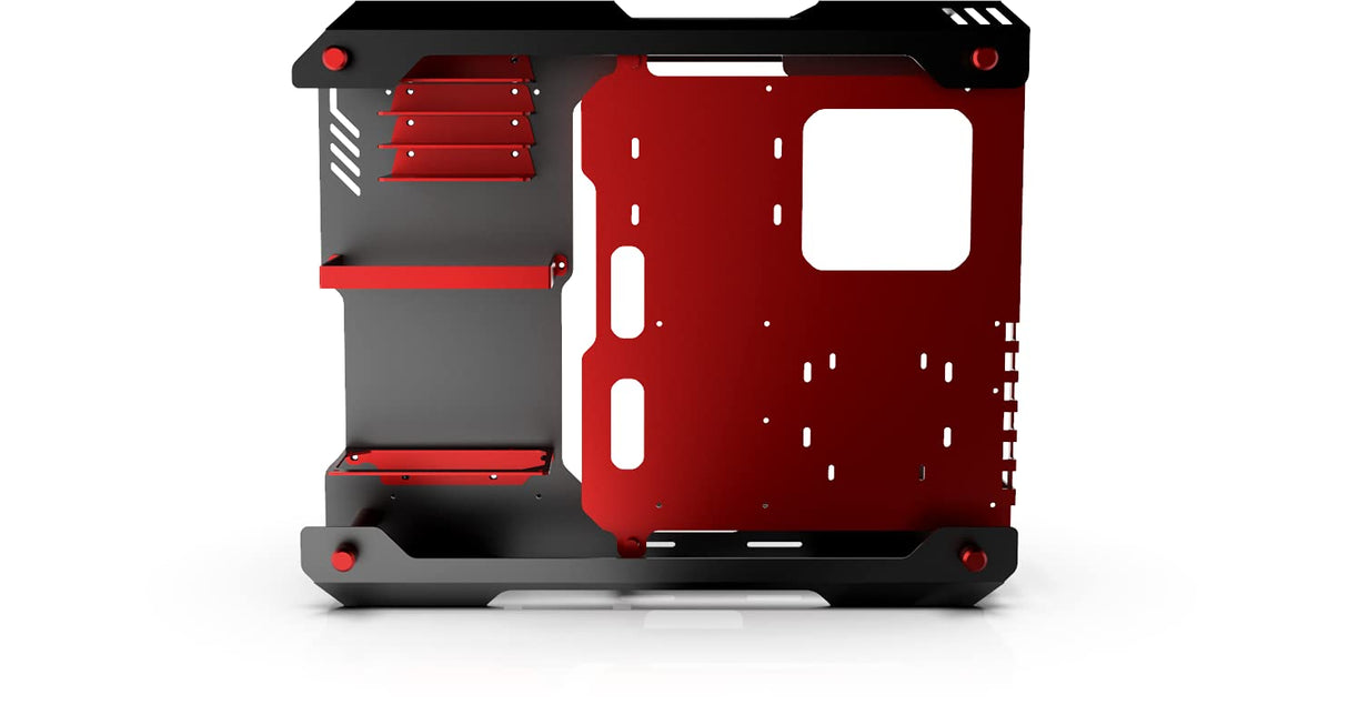 Zeaginal ZC-01M Plus (Negro/Rojo) - Carcasa del Ordenador Abierto ATX