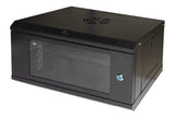 Armario Rack 19" 6U Link Serie Light Color Negro con Puerta de Cristal (AxPxL) 300 x 400 x 530 mm Estante Incluido