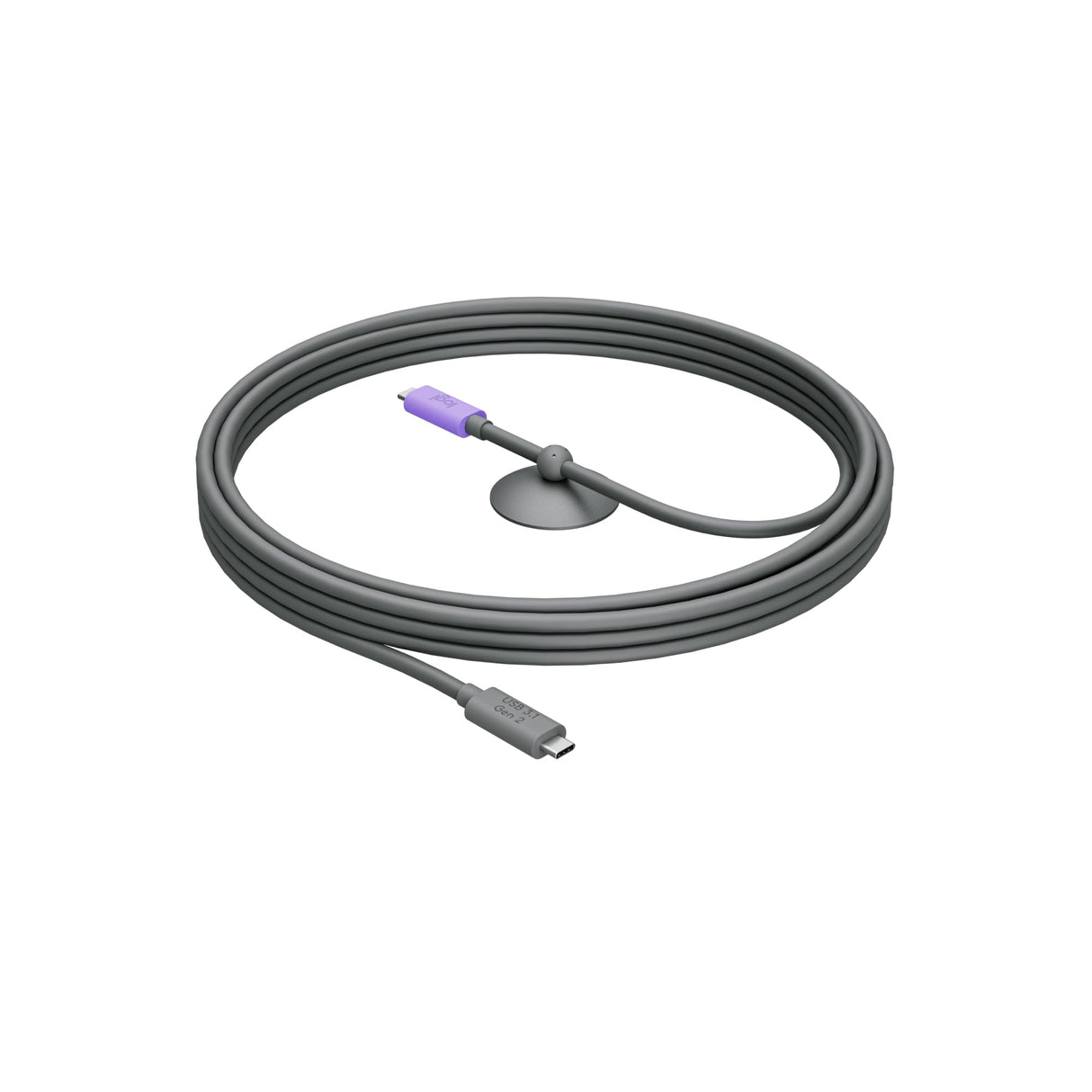 Logitech cable USB activo | Conexión BYOD con un solo cable a MeetUp 2 | Accesorio de videoconferencia para salas pequeñas - Grafito