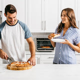 Ninja Foodi Horno multifunción 10 en 1, Mini horno portátil para encimeras y superficies de trabajo, 10 funciones de cocción, Freír con aire, Asar, Parrilla, Hornear y más, en plata y negro, DT200EU