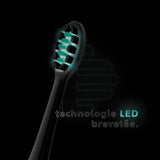 La Divergente - Cepillo de dientes eléctrico sónico con tecnología LED - Probado Antibacteriano por estudio - Batería de 1 mes - Mango suave Touch mínimo - Cepillado 3D Wavy - Silencioso <50dB