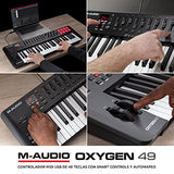 M-Audio Oxygen 49 (MKV) - teclado controlador MIDI USB con 49 teclas, beat pads, Smart Chord, modos de escala, arpegiador y pack de sonidos de Native Instruments (integración de NKS)