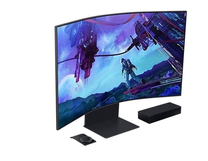Samsung LS55CG970NUXEN - Monitor Odyssey Ark G97NC de 55" con Quantum Matrix Technology, Modo Cabina, Dolby Atmos, Freesync Premium Pro y Pantalla Flex, Negro