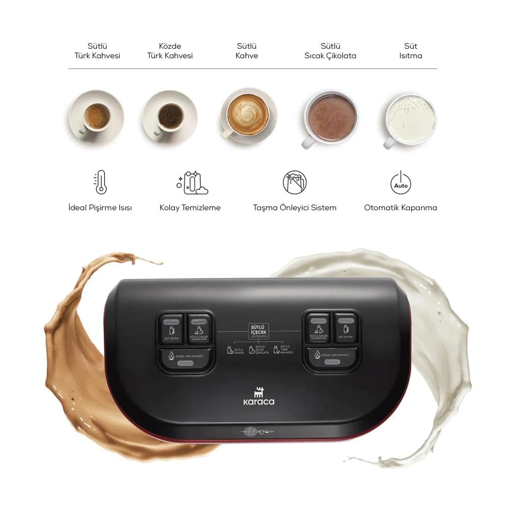 Karaca Hatır Hüps Duet Cafetera turca Rojo 1400 W Cafetera turca Simple Cafetera tradicional